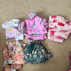 Kids Pajama Set - Pink and Green